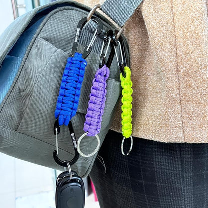 BRAVESHINE Paracord Keychain Carabiner Clip, D Ring Lanyard Hanger Stroller Hook - Image 3