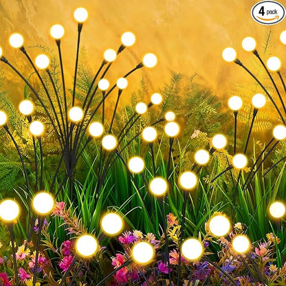 Solar Lights Outdoor-4Pack 32LEDs Solar Garden Firefly Lights Outside, Solar by Unknown