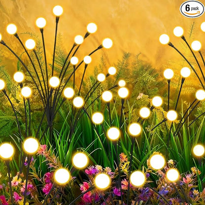 Solar Lights Outdoor-6Pack 48LEDs Solar Garden Firefly Lights Outside, Solar by Unknown