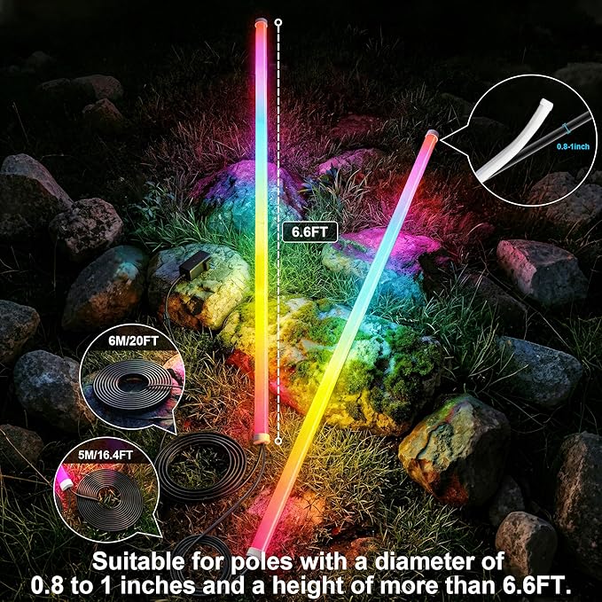 AILBTON 2-Pack 6.6FT RGB+IC Neon Ambient Light - Image 4
