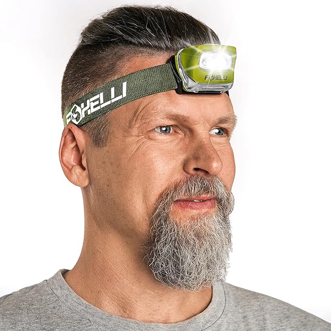Foxelli LED Headlamp Flashlight by FOXELLI