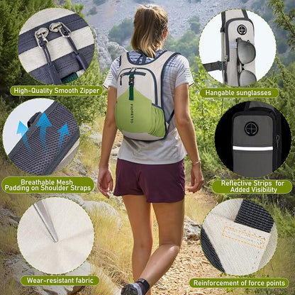 FIORETTO 15L Hiking Backpack for Women Men Mini Packable Backpack Lightweight - Image 3