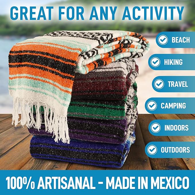 Hydration Nation Authentic Extra Large Mexican Blanket - Image 4