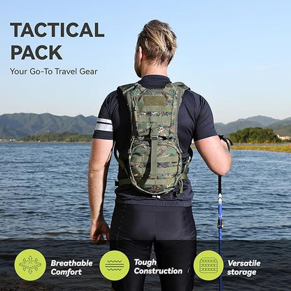 MARCHWAY Tactical Molle Hydration Pack Backpack - Image 2