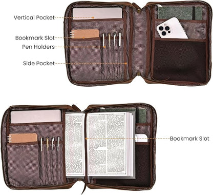 LEATHER VILLAGE Genuine Leather Bible Cover - Image 3