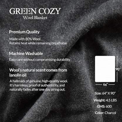 Military Style Wool Blanket – Cushioned, Breathable, Warm & Washable – - Image 6
