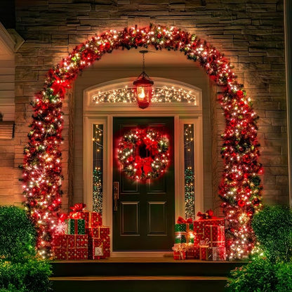 OZS 2PK 240LED Solar String Lights Outdoor Waterproof | Solar Christmas Tree - Image 2