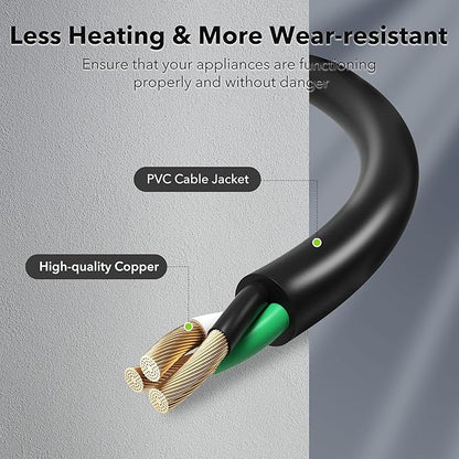 BN-LINK 15ft Indoor Outdoor Extension Cord 16/3 SJTW, 2 Pack, Weather Resistant - Image 3