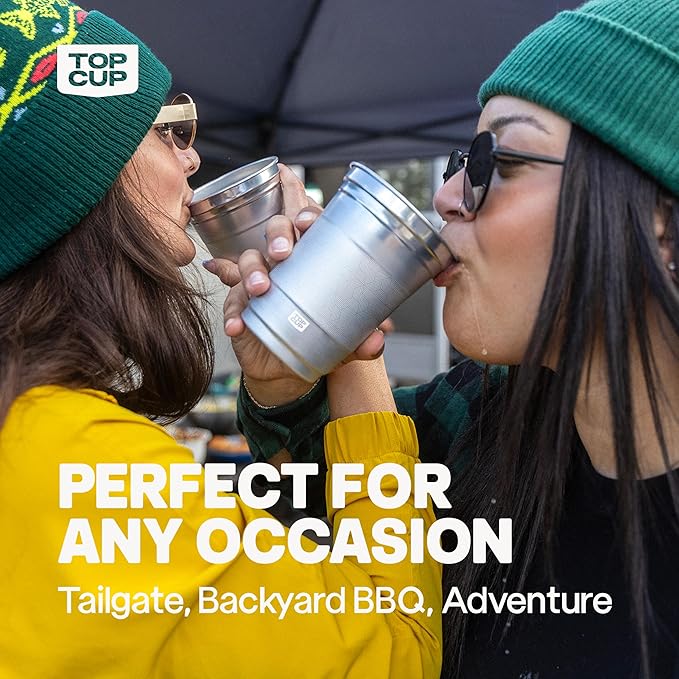 Top Cup – 24 Ounce, Reusable Aluminum Party Cups | Stealth Design | Cold-Holding - Image 4