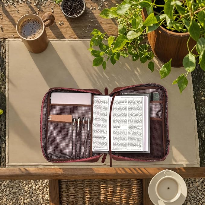 LEATHER VILLAGE Genuine Leather Bible Cover - Image 5
