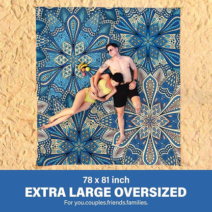 Famstar Beach Blanket Oversized Extra Large 78" X 81", Waterproof Sandproof - Image 2
