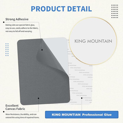 KING MOUNTAIN Canvas Repair Patch 9 x11 Inch 2 Pcs Self-Adhesive Waterproof - Image 3