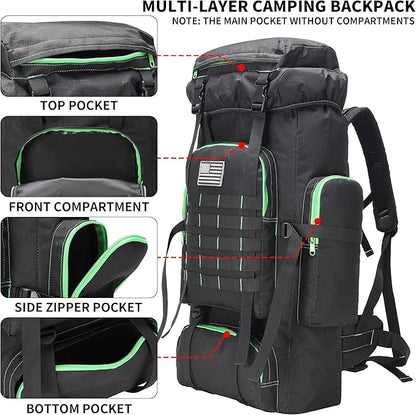 Hiking Backpack for Men 70L/100L Camping Backpack Military Rucksack Molle 3 - Image 3
