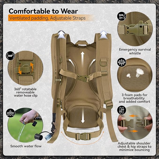 MARCHWAY Tactical Molle Hydration Pack - Image 4