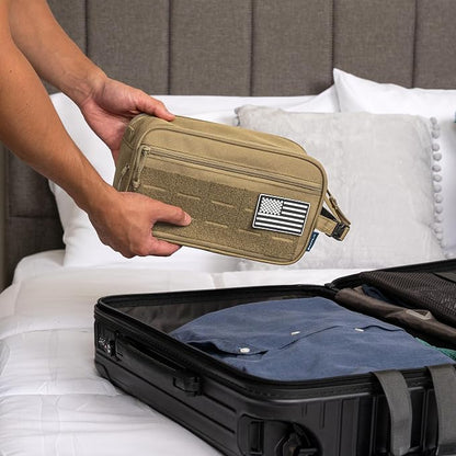 PAVILIA Tactical Toiletry Bag for Men, Travel Hygiene Bag, Military Gear Dopp - Image 8