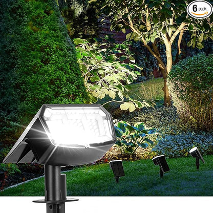 AUDERWIN Solar Spot Lights Outdoor Waterproof 6 Pack IP65, 63 LED 3 Lighting by AUDERWIN