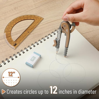 Mr. Pen- Geometry Compass and Protractor Set, 6 Inch Compass, 6 Inch Protractor - Image 3