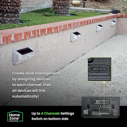 Home Zone Mesh Linkable Series 4-Pack Solar SMD LED Security Wall Pack Light - Image 4