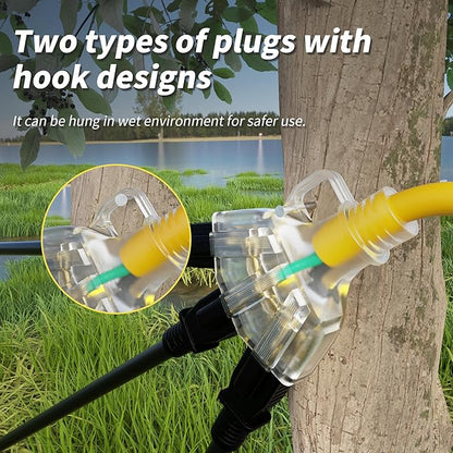 PlugSaf 100 FT 12/3 Gauge Outdoor Extension Cord - Image 4