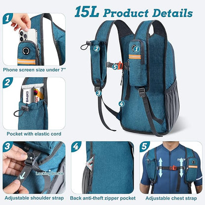 BECOJADDE 15L Small Hiking Backpack - Image 2