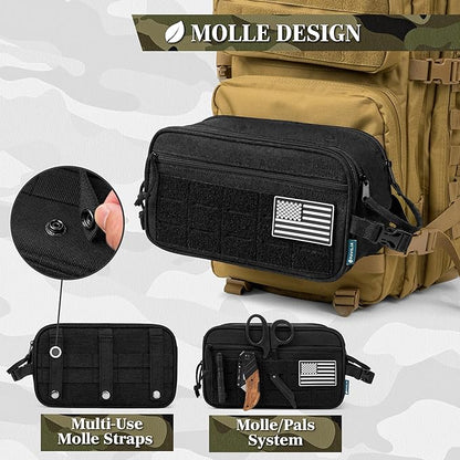 PAVILIA Tactical Toiletry Bag for Men, Travel Hygiene Bag, Military Gear Dopp - Image 5