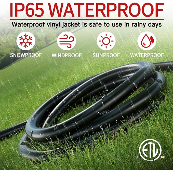 Skrizcable 16/3 50 FT Outdoor Extension Cord Waterproof, Weatherproof & Flame - Image 7