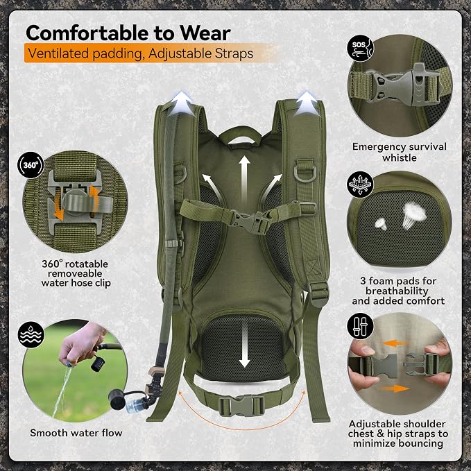 MARCHWAY Tactical Molle Hydration Pack - Image 4