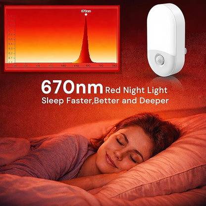 L LOHAS LED Red Night Light Plug in, Motion Sensor Night Light - Image 2