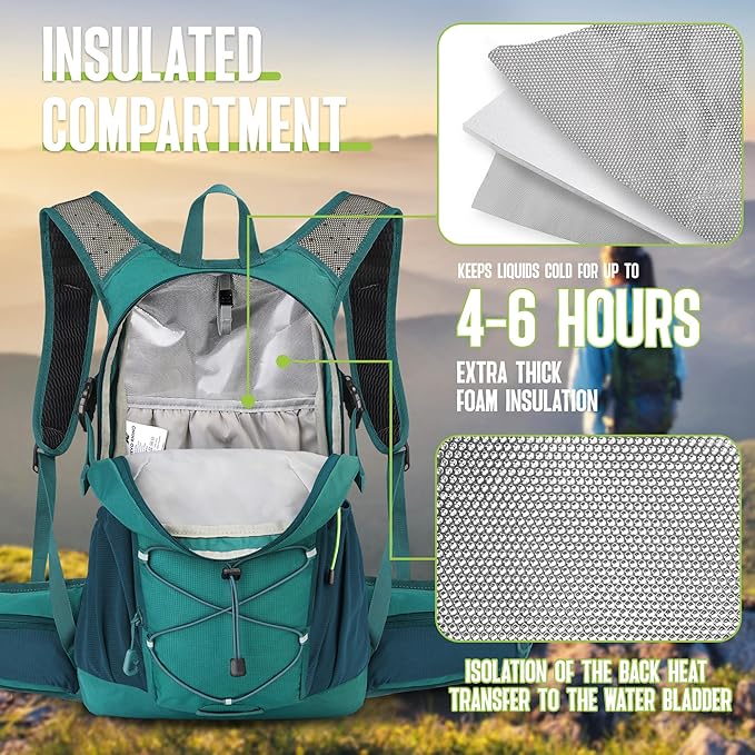 N NEVO RHINO Hydration Backpack, 18L Multipurpose Hiking Backpack - Image 3