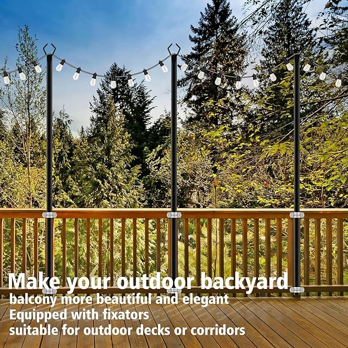 AILBTON 10Ft String Light Poles 4 Pack, Light Poles - Image 4