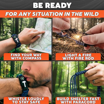 Paracord Bracelets for Men and Women – Adjustable Survival Paracord Bracelet - Image 5