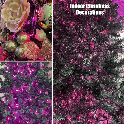 HISHINY Christmas Lights 100 Count Pink Christmas Tree String Lights - Image 5