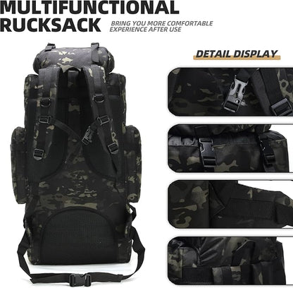 100L Camping Hiking Backpack, Molle military Tactical rucksack backpack - Image 5