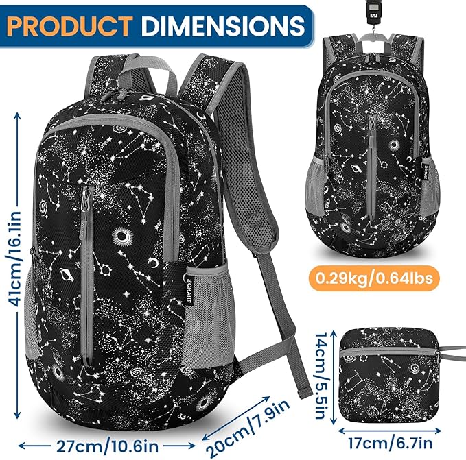 ZOMAKE Ultra Lightweight Packable Backpack 25L - Image 2