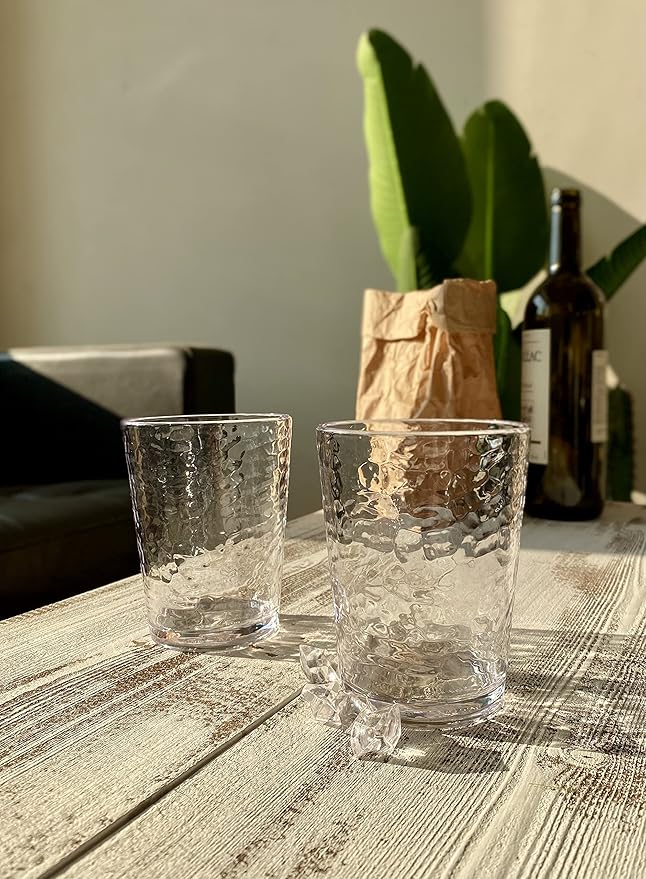 KLIFA- NICE- 14.7 ounce, Acrylic Tumbler Drinking Glasses Set, Stackable - Image 8