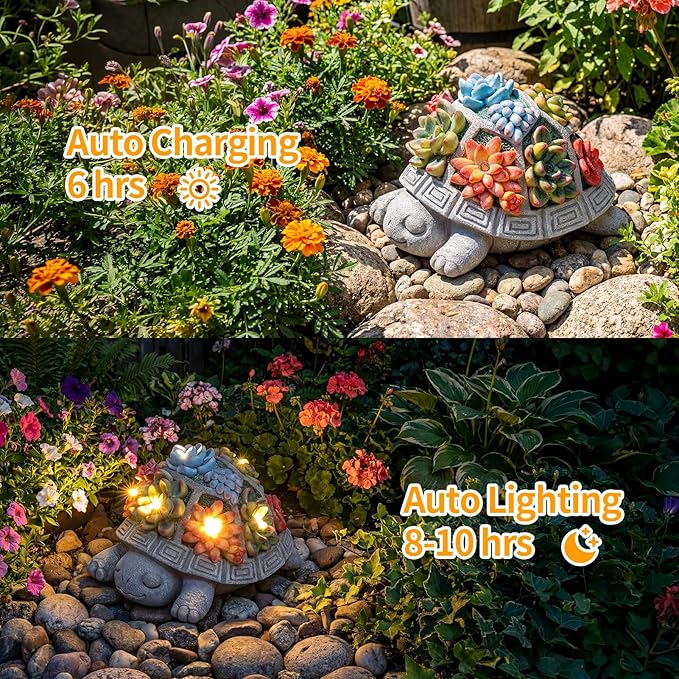 Solar Turtle Garden Outdoor Decor - Image 4