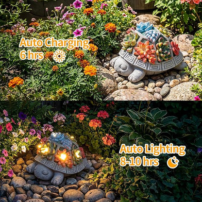 Solar Turtle Garden Outdoor Decor - Image 4