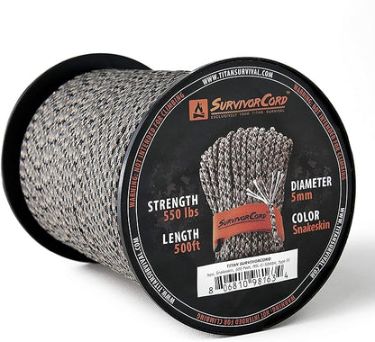 TITAN Survival Patented Paracord 550 - 25ft by SurvivorCord