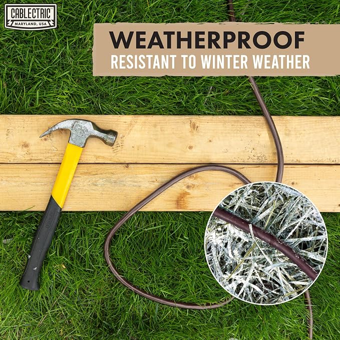 Brown Outdoor Extension Cord 75 ft, 16/3 Heavy Duty Cable - Image 4