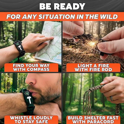 Paracord Bracelets for Men and Women – Adjustable Survival Paracord Bracelet - Image 5
