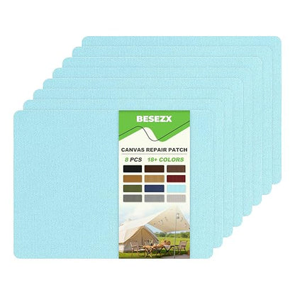 Besezx Canvas Repair Patch, Outdoor Gear Patch, 7.87x5.9 Inches 8PCS, by Besezx