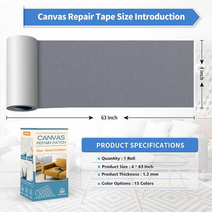 KING MOUNTAIN Canvas Repair Tape, Outdoor Gear Patch, 4×63 Inches, Waterproof - Image 4