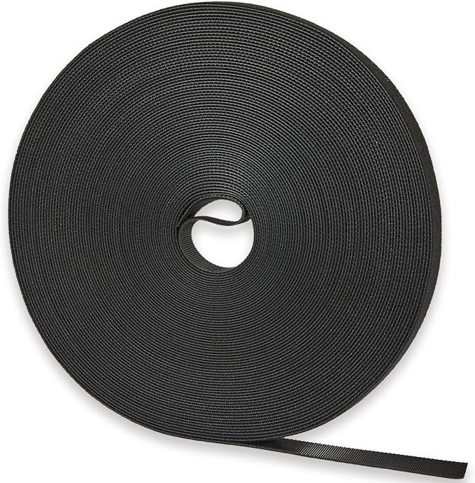 75 ft x 1/2 inch Hook and Loop Roll, Reusable Fastening Cable Ties, Office and by NBTORCH