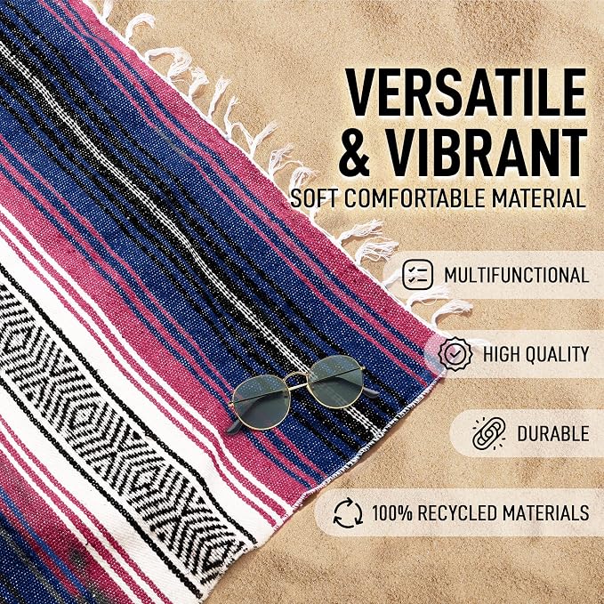 Hydration Nation Authentic Extra Large Mexican Blanket - Image 2
