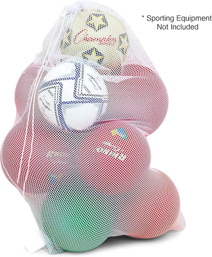 Champion Sports Mesh Equipment Bag – Heavy-Duty Nylon Drawstring Bag - Image 9