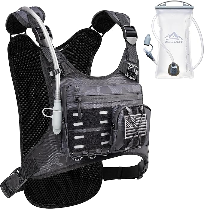 Zelvot Running Vest with 2L Water Bladder, Hydration Backpack, U.S. Original by Zelvot