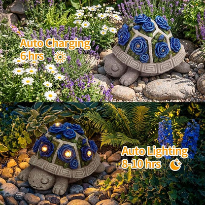 Solar Garden Outdoor Decor Turtle Statue - Image 6