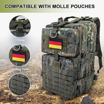 Hannibal Tactical MOLLE Assault Backpack, Tactical Backpack Military Army - Image 4