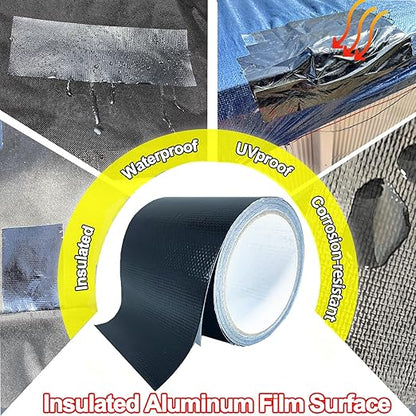 Awning Waterproof Repair Tape, 4IN x 20FT Heavy Duty Outdoor Canvas Tarp Repair - Image 2