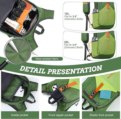 BECOJADDE 15L Small Hiking Backpack - Image 3